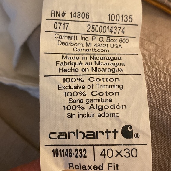 Men’s Carhartt Rugged Flex Relaxed Fit Canvas Cargo Work Pant - Picture 13 of 13